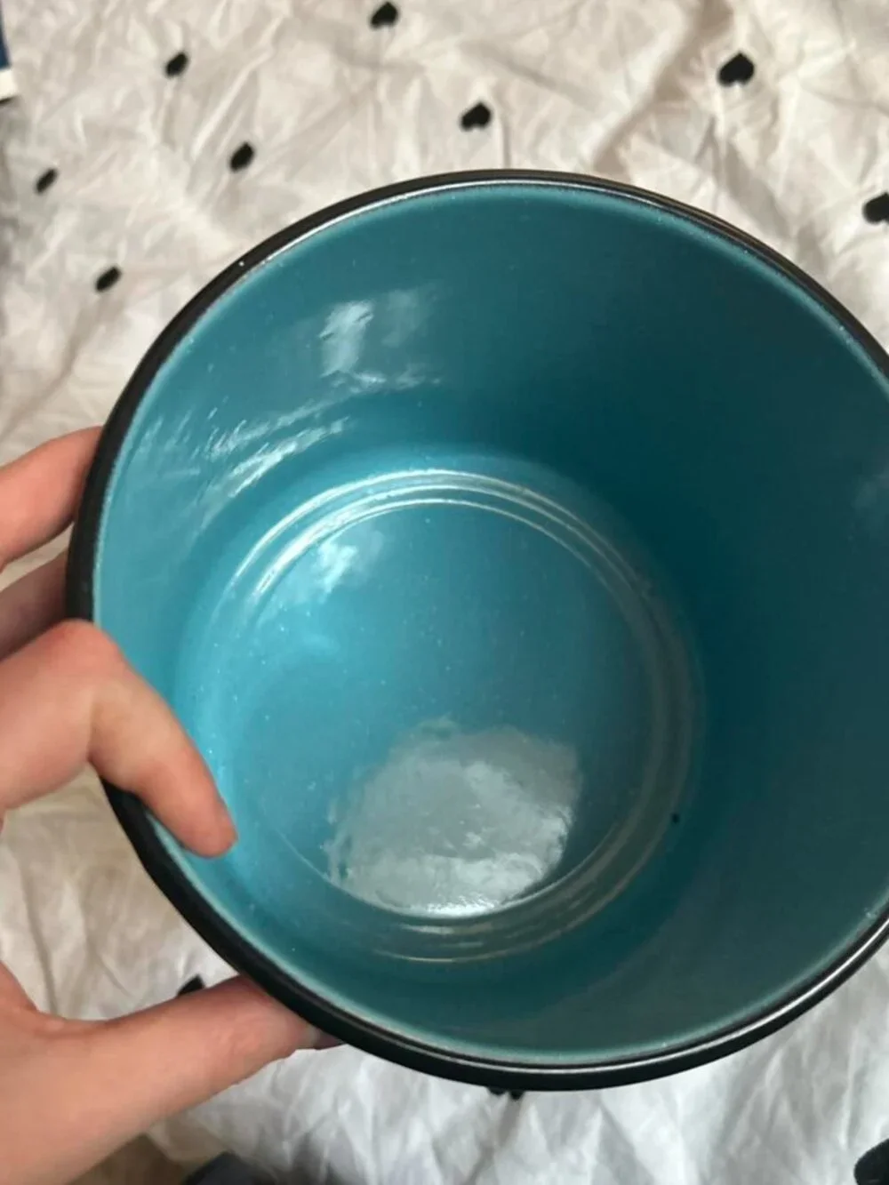 Large Turquoise Enamelware Mug